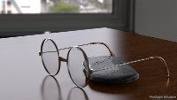 A pair of old style glasses that will be a prop in a larger rendering...