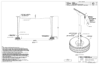 The general arrangement drawing of a cantenary tower