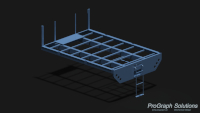 A quick rendering of the steel works for a custom truck deck.